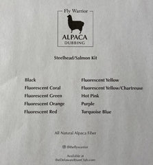 Fly Warrior Alpaca Steelhead / Salmon Dubbing Kit