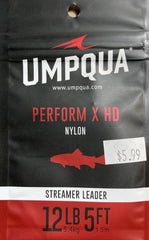 Umpqua Perfom X HD Streamer Leader 5' / 12 lbs