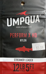 Umpqua Perfom X HD Streamer Leader  5' / 12 lbs